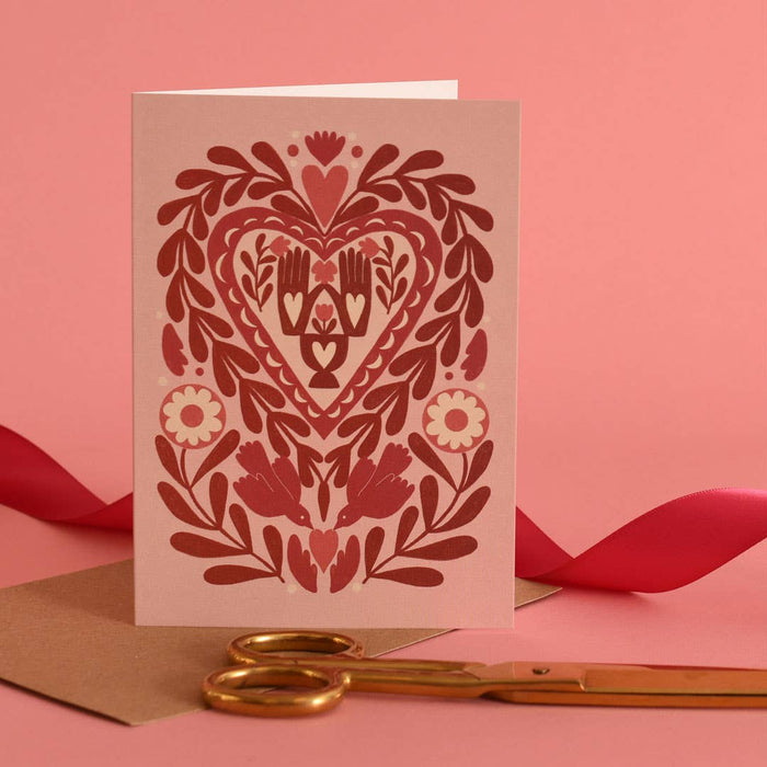 Papieren Hart | Alledaagse wenskaart | Volks, liefde