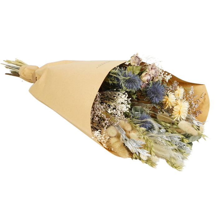Gedroogde bloemen - Veldboeket voor Kerstmis, mat wit