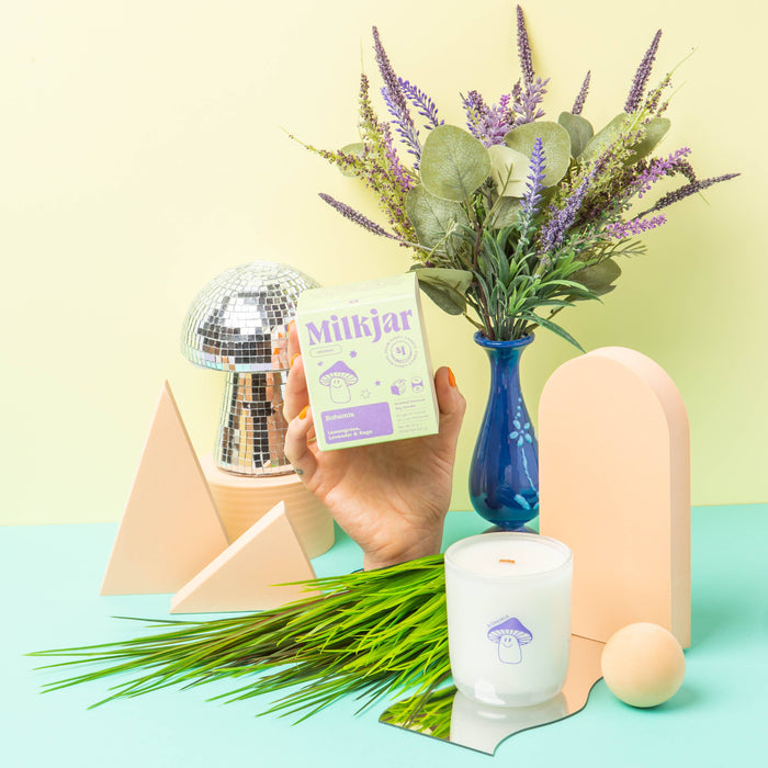 Bohemia - Kaars met citroengras, lavendel en salie kokossoya 8oz