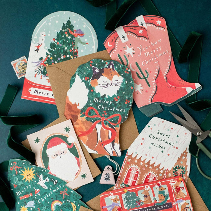 Santa Mini Kerstkaart | Feestdagenkaarten | Kerstmis 2025