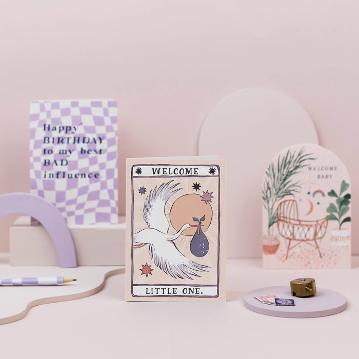 Stork New Baby Card | Genderneutrale babykaarten | Adoptie