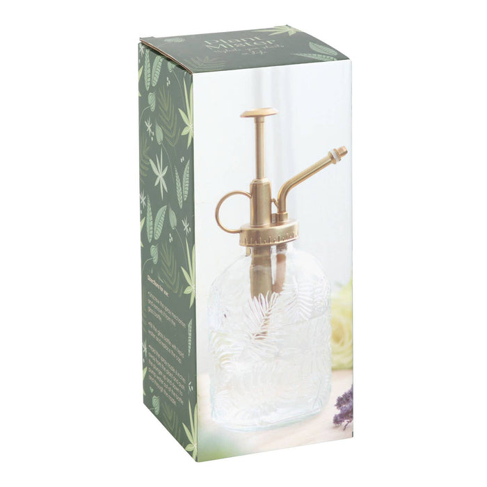 Glazen Plant Mister met grote bladprint