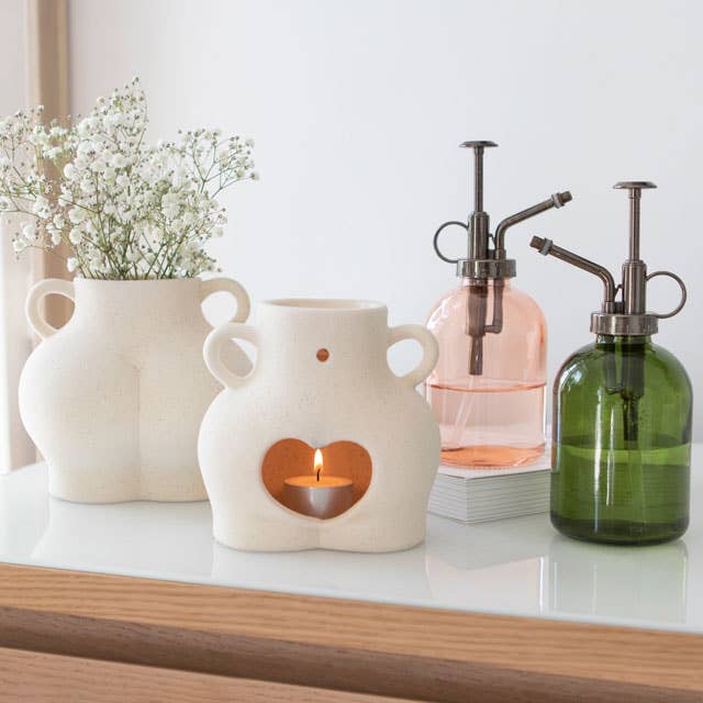 Roze minimalistische glazen plant Mister