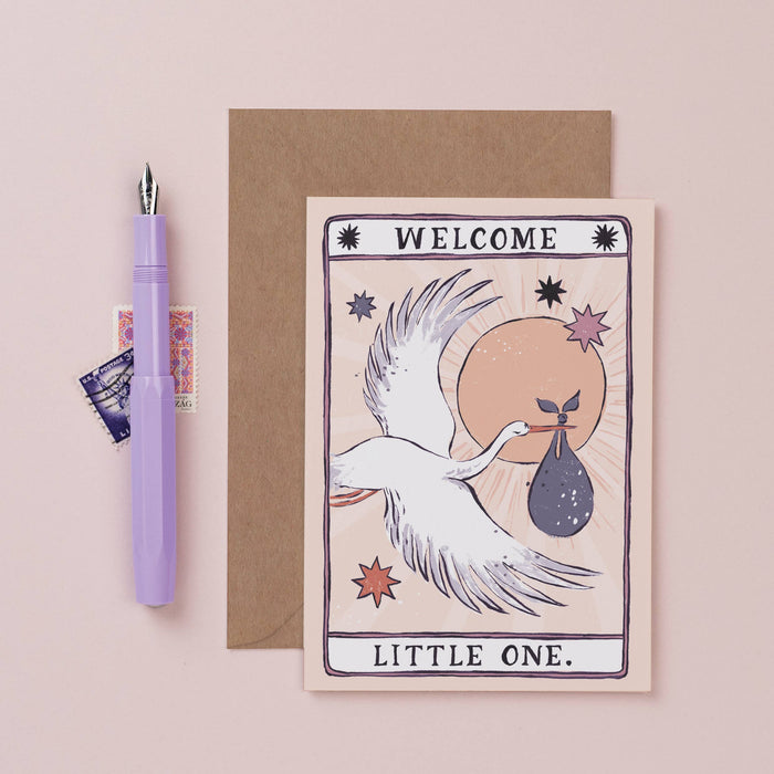 Stork New Baby Card | Genderneutrale babykaarten | Adoptie