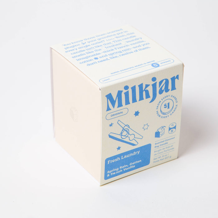 Fresh Laundry - Coco Soy kaars van 8 oz voor regen, katoen en vanille