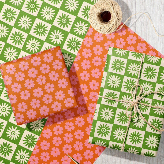 Daisy Wildflower | Modern-Retro gerecycled cadeaupapier-Stera