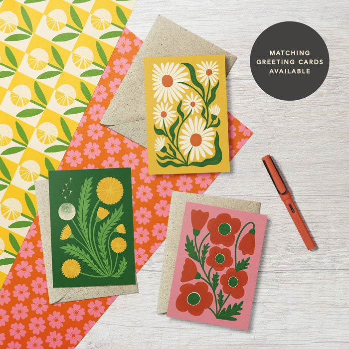 Dandelion Wildflower | Modern-Retro gerecycled cadeaupapier-Stera