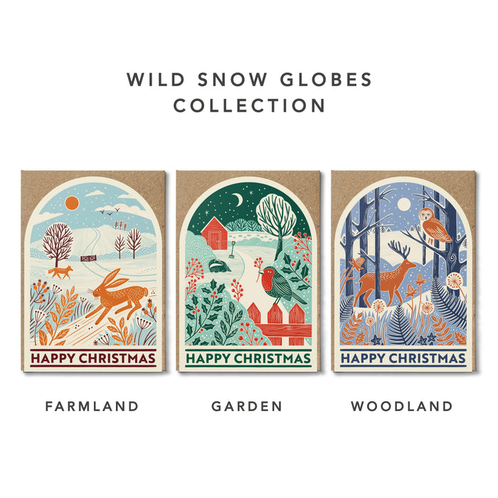 Farmland Snow Globe | Countryside Charity kerstkaart-Stera