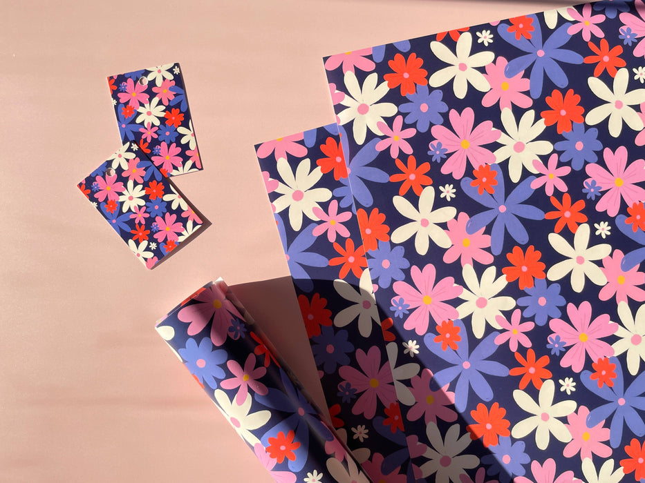 Inpakpapier voor bloemen | Geschenkvellen met bloemen | Retro-Stera