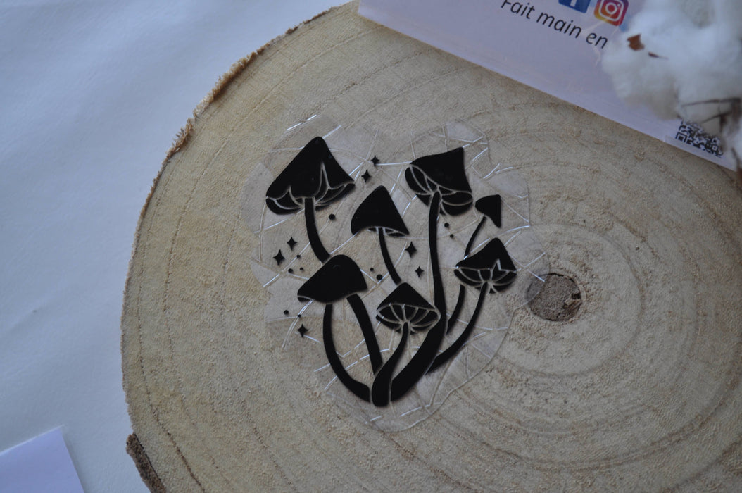 Mushroomstickers met zonnevanger: Wit-Stera