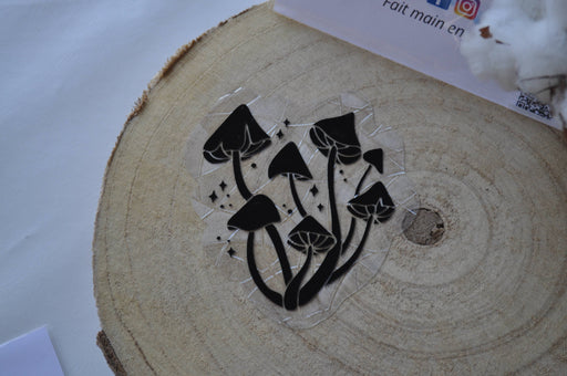 Mushroomstickers met zonnevanger: Wit-Stera