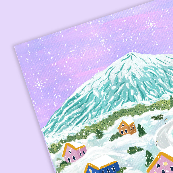Platte vellen kerstinpakpapier van Winter Village-Stera