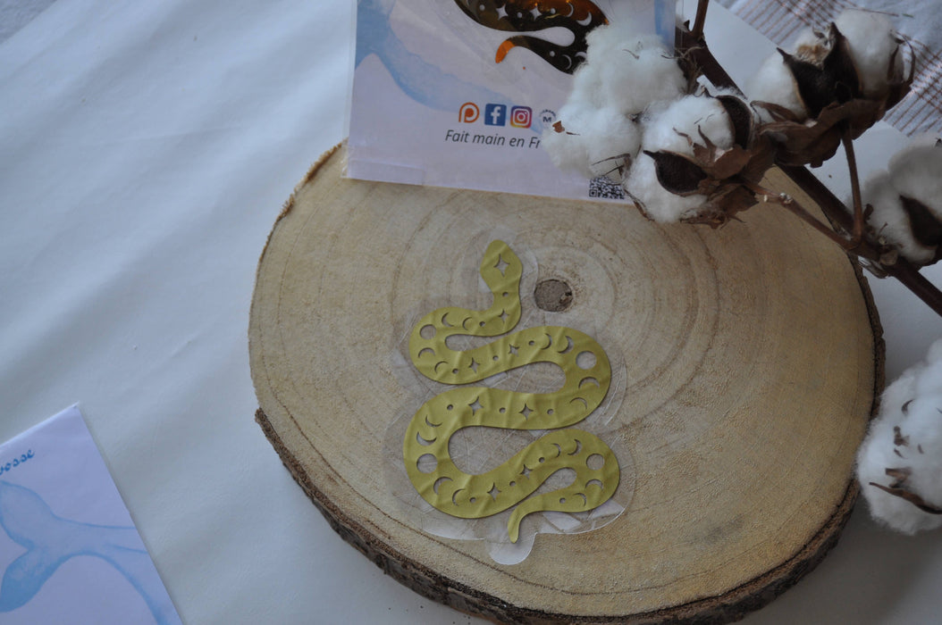 Slangenstickers met zonnevanger: Goud-Stera