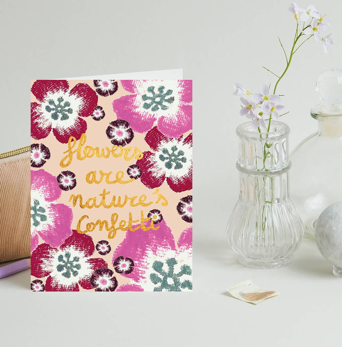 Wenskaart - Flowers are nature's confetti-Stera