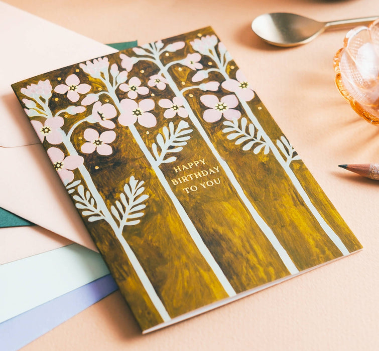 Wenskaart - Happy birthday to you - Pinksterbloem-Stera