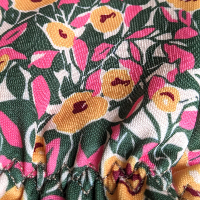 Willow & Belle tuinhandschoenen - mosterd en roze bloemen