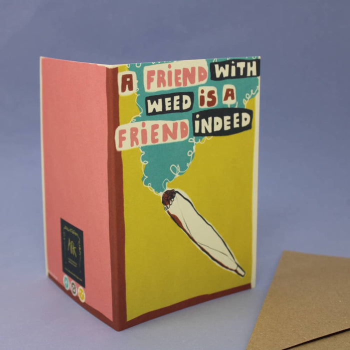 Een vriend met wietwenskaart