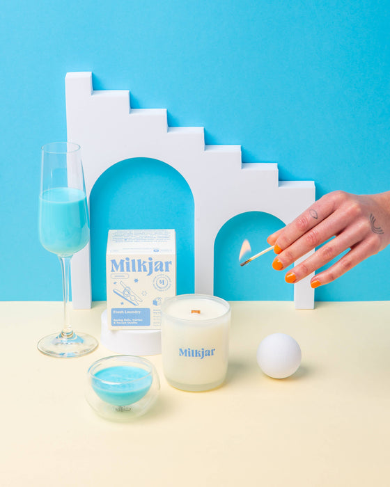 Fresh Laundry - Coco Soy kaars van 8 oz voor regen, katoen en vanille