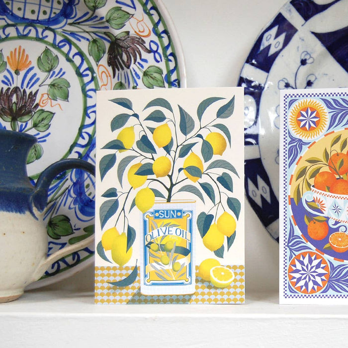 Citroenboom | Alledaagse wenskaart | Mediterraan, Fruit