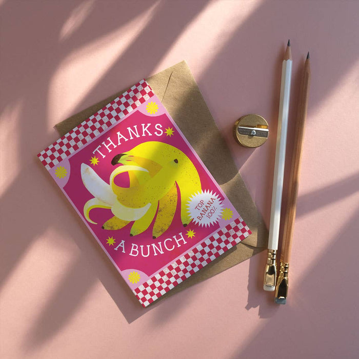 Hartelijk bedankt | Bedankkaart | Dankbaarheid, banaan