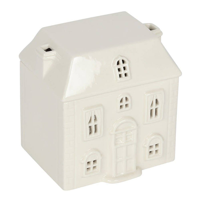 Witte keramische huisoliebrander