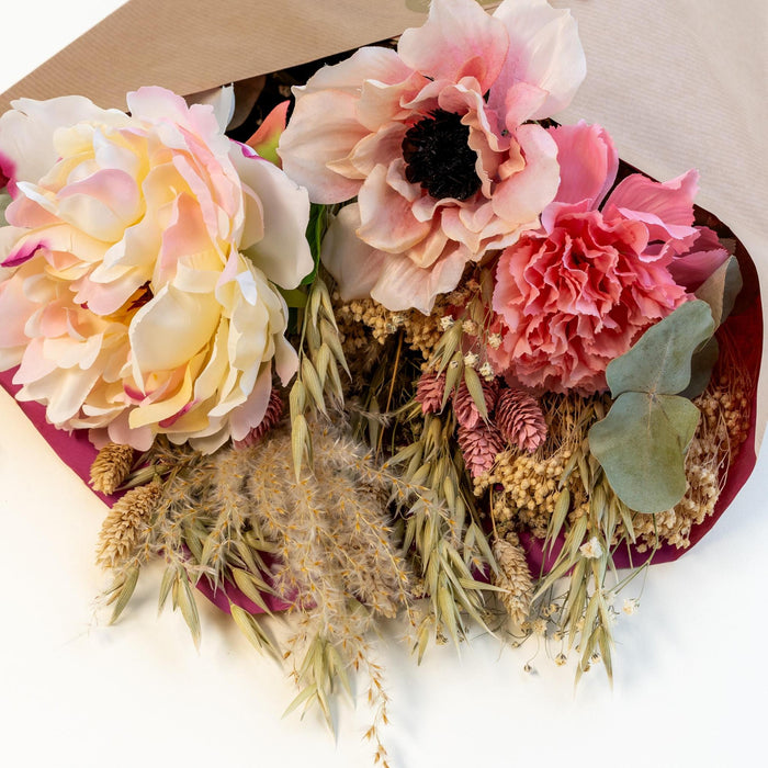 Bouquet Lovely Dried & Silk Flowers X Vase Sandy - Stera