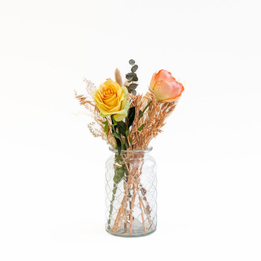 Letterbox Sunshine | Dried & Silk Flowers in yellow & natural colors | 35cm length - Stera
