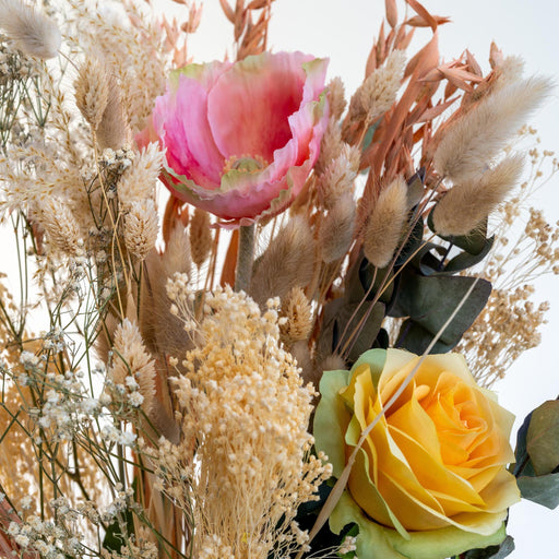 Bouquet Sunshine Dried & Silk Flowers X Vase Sandy - Stera