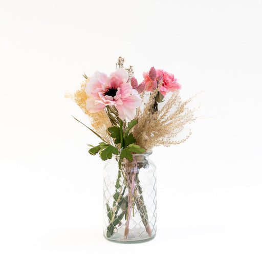Letterbox Soft Pink | Dried & Silk Flowers in soft pink & natural colors | 35cm length - Stera