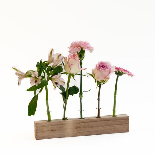 Letterbox Wooden standard & Pink Flowers | 25,5cm width x 35cm height - Stera