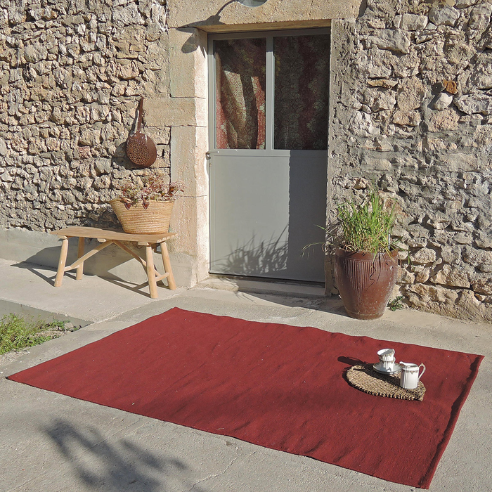 Tapis and plastique recycled terracotta 140 x 200 cm