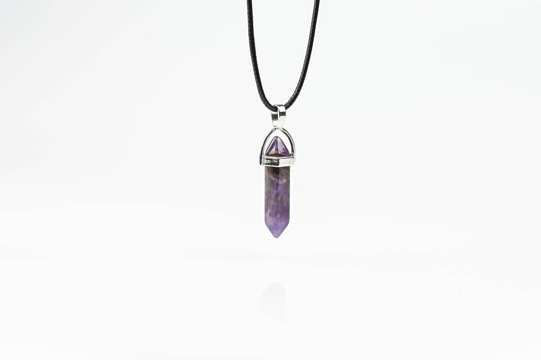 Dream Amethyst  Double Terminated Gemstone Necklace